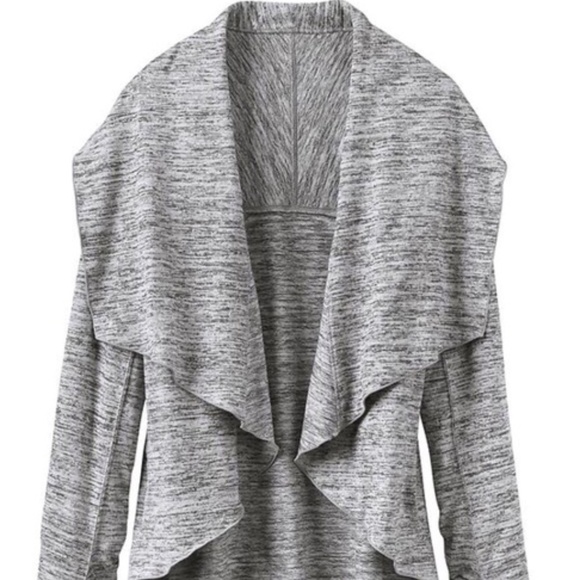 Athleta Sweaters - Athleta Haven Wrap Grey Open Size MediumCardigan